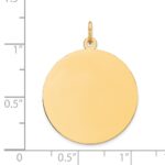 10K  Plain .013 Gauge 22.75x22.75mm Circular Engravable Disc Charm - Image 2