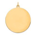 14k Plain .027 Gauge Round Engravable 32mm Disc Charm