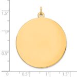 14k Plain .013 Gauge Round Engravable 32mm Disc Charm - Image 2