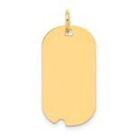14k Plain .013 Gauge Engravable 25x13mm Dog Tag with Notch Disc Charm