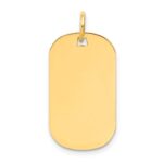 14k Plain .009 Gauge Engraveable 23x13mm Dog Tag Disc Charm