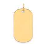 14k Plain .009 Gauge Engraveable 24x14mm Dog Tag Disc Charm