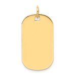 14k Plain .018 Gauge Engraveable 25x14mm Dog Tag Disc Charm - Image 2