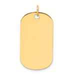14k Plain .027 Gauge Engraveable 28x16mm Dog Tag Disc Charm - Image 2