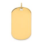 14k Plain .011 Gauge Engraveable 30x18mm Dog Tag Disc Charm