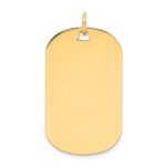 14k Plain .018 Gauge Engraveable 32x19mm Dog Tag Disc Charm - Image 2
