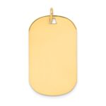 14k Plain .035 Gauge Engraveable 35x21mm Dog Tag Disc Charm - Image 2