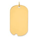 14k Plain .027 Gauge Engraveable 33x20mm Dog Tag with Notch Disc Charm