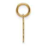 14k Plain Small .013 Gauge Facing Right Engravable Girl Head Charm - Image 2