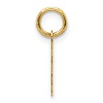 14k Plain Small .013 Gauge Facing Left Engravable Boy Head Charm - Image 2