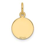 10k Plain .013 Gauge 10.6x10.6mm Circular Engravable Disc Charm - Image 2