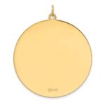 14k Plain .013 Gauge Round Engravable 38.3mm Disc Charm - Image 3