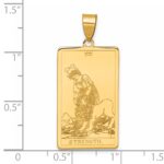 14ky Strength Tarot Card Pendant - Image 4