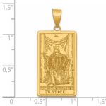 14ky Justice Tarot Card Pendant - Image 4