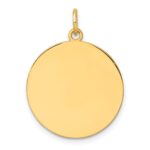 14k Plain .035 Gauge Round Engravable Disc Charm - Image 2