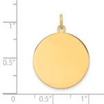 14k Plain .011 Gauge Round Engravable Disc Charm - Image 3