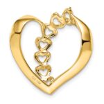 14k Polished 7-Stone Mothers Heart Slide Mounting - Image 4
