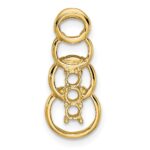 14k 3 Synthetic Stone Family Pendant - Image 6