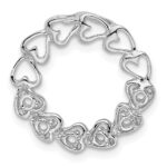 14k White Gold 6 Genuine Stone Family Pendant - Image 3