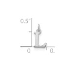 Sterling Silver Rhodium-plated Letter L Initial Charm - Image 2