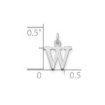 14kw Cutout Letter W Initial Pendant - Image 2
