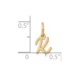 14KY Upper case Letter K Initial Charm - Image 4