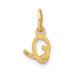 14KY Upper case Letter O Initial Charm - Image 3