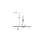 14KW Lower case Letter I Initial Charm - Image 4