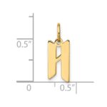 14KY Letter H Initial Pendant - Image 4