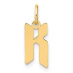 14KY Letter K Initial Pendant