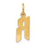14KY Letter R Initial Pendant - Image 3