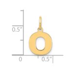 14ky Letter O Initial Pendant - Image 4