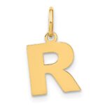 14ky Letter R Initial Pendant