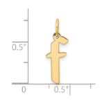 14ky Lowercase Letter F Initial Pendant - Image 4