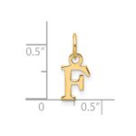 14ky Cutout Letter F Initial Pendant - Image 4