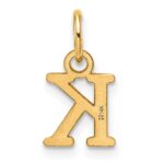 14ky Cutout Letter K Initial Pendant - Image 3