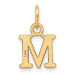 14ky Cutout Letter M Initial Pendant - Image 3