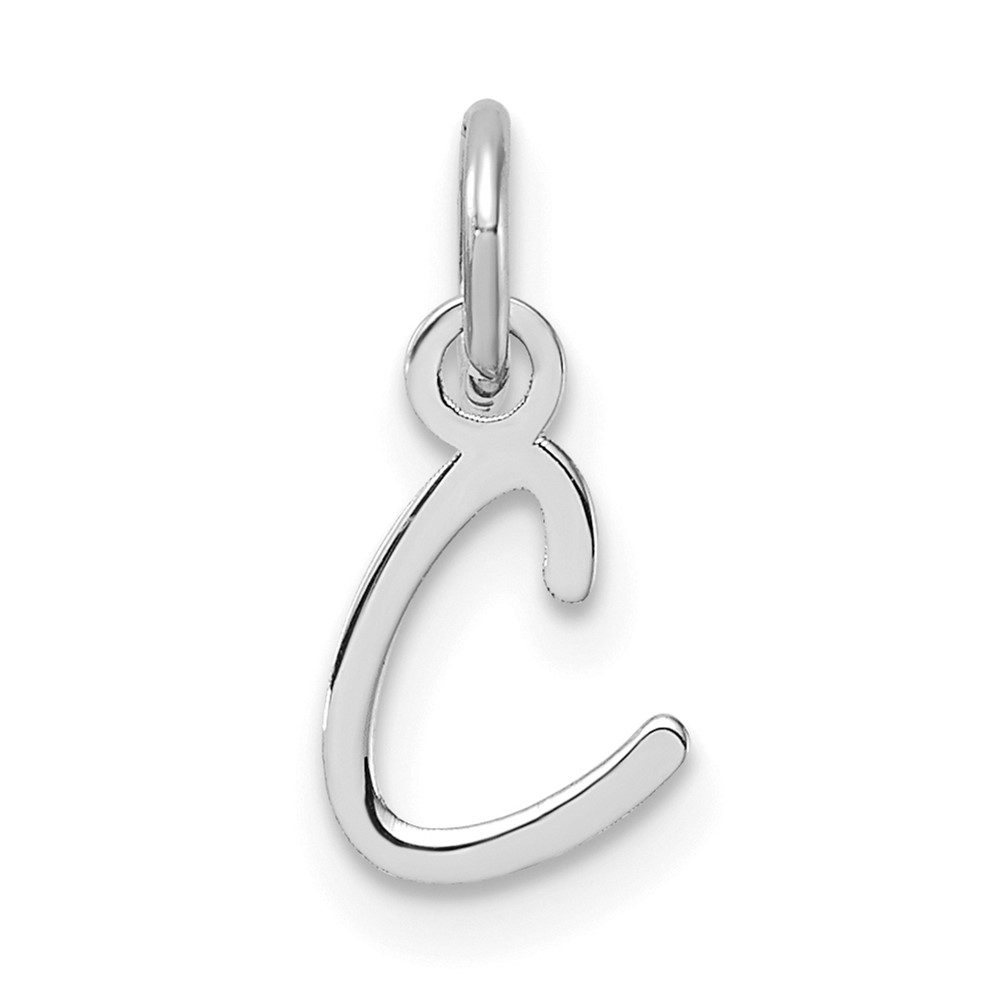 XNA1467W_C.jpg 14K White Gold Uppercase Letter C Initial Charm - Image 1