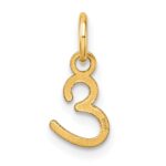 14K Uppercase Letter E Initial Charm - Image 3