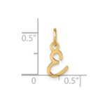 14K Uppercase Letter E Initial Charm - Image 4