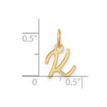 14K Uppercase Letter K Initial Charm - Image 4