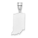 Sterling Silver/Rhodium-plated Indiana State Pendant