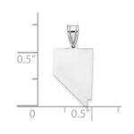 Sterling Silver/Rhodium-plated Nevada State Pendant - Image 3