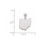 Sterling Silver/Rhodium-plated Ohio State Pendant - Image 3