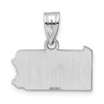 Sterling Silver/Rhodium-plated Pennsylvania State Pendant - Image 4