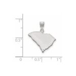 Sterling Silver/Rhodium-plated South Carolina State Pendant - Image 3