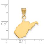Sterling Silver/Gold-plated West Virginia State Pendant - Image 2