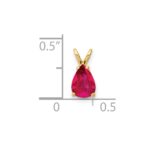 14k 7x5mm Pear Ruby Pendant - Image 3