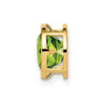 14k 7mm Round Peridot Bezel Chain Slide - Image 2