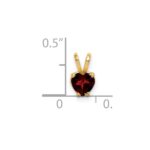 14k 5mm Heart Garnet Pendant - Image 4